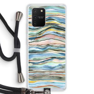 Watercolor Agate: Samsung Galaxy S10 Lite Transparant Hoesje met koord