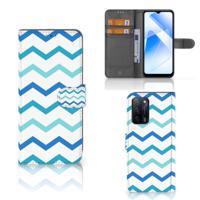 OPPO A16/A16s/A54s | Telefoon Hoesje | Zigzag Blauw OPPO A16/A16s/A54s | Telefoon Hoesje | Zigzag Blauw