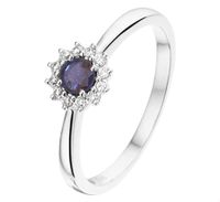 TFT Ring Saffier En Diamant 0.09ct H P1 Witgoud