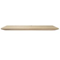 Wandplank eiken 80 bij 20 cm van 3 cm dik massief hout met verjongde facetrand - Zwevend te monteren