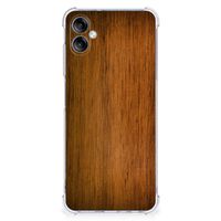 Samsung Galaxy A05 Stevig Telefoonhoesje Donker Hout - thumbnail