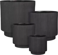 Mica Decorations bloempot Quito 37x36 cm zwart