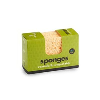 Twee Plantaardige Schoonmaaksponzen