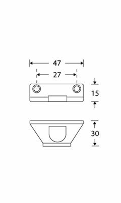 Sluitplaat tbv raamknip MGC