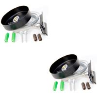 Zwarte Prixa Spanningsrail Ophangset 2-Pack - 1-Fase - 1 Meter