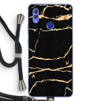 Gouden marmer: Honor Note 10 Transparant Hoesje met koord