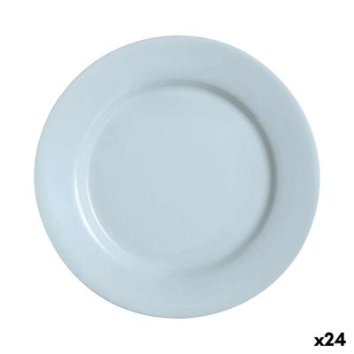 Eetbord Luminarc Plumi Paradise Azu Blauw Glas Ø 2,24 cm (24 Stuks)