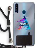 Abstract Spectrum: Samsung Galaxy A20s Transparant Hoesje met koord