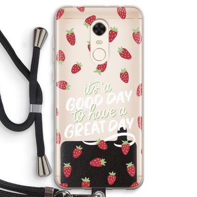 Don't forget to have a great day: Xiaomi Redmi 5 Transparant Hoesje met koord