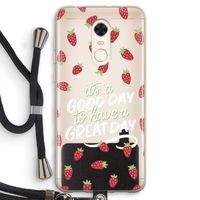 Don't forget to have a great day: Xiaomi Redmi 5 Transparant Hoesje met koord