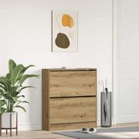 Schoenenkast Gerookt eiken 80 x 21 x 87.5 cm Bewerkt hout