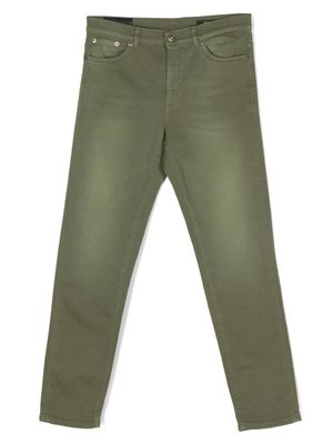 DONDUP KIDS pantalon à effet délavé - Vert