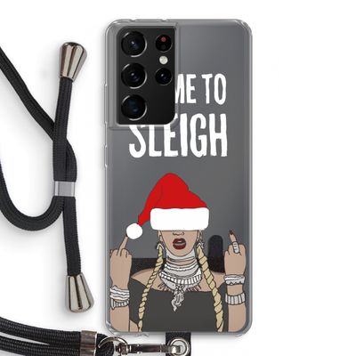 Came To Sleigh: Samsung Galaxy S21 Ultra Transparant Hoesje met koord