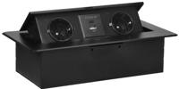 Orno TCD RA 2V +USB en USB-C zwart - bureau montage inbouw - 6871962