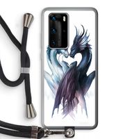 Yin Yang Dragons: Huawei P40 Pro Transparant Hoesje met koord
