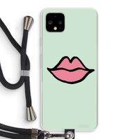 Kusje: Pixel 4 XL Transparant Hoesje met koord