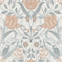 Dutch Wallcoverings Apelviken - Filippa White/Gr/Pink - Wit/Grijs/Roze