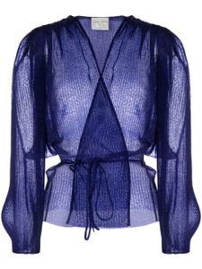 Forte Forte blouse plissée à manches longues - Bleu