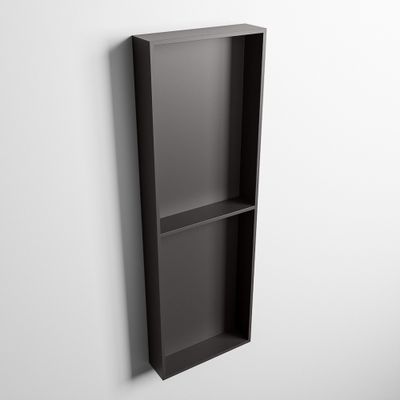 MONDIAZ EASY Nis 149,5x29,5cm in solid surface kleur DarkGrey | DarkGrey. 2 vakken geschikt voor in- of opbouw