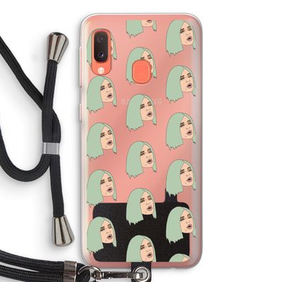King Kylie: Samsung Galaxy A20e Transparant Hoesje met koord