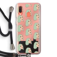 King Kylie: Samsung Galaxy A20e Transparant Hoesje met koord