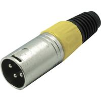 Kash 55002-Y XLR-connector Stekker, recht Aantal polen: 3 Geel 1 stuk(s)