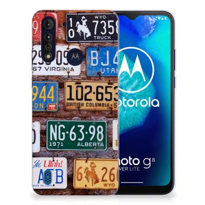 Motorola Moto G8 Power Lite | Siliconen hoesje | met foto Kentekenplaten