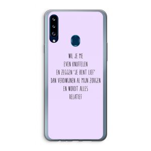 Relatief: Samsung Galaxy A20s Transparant Hoesje