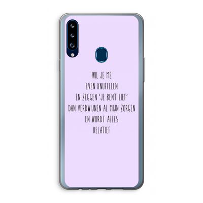 Relatief: Samsung Galaxy A20s Transparant Hoesje