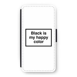 Black is my happy color: iPhone 12 Pro Flip Hoesje