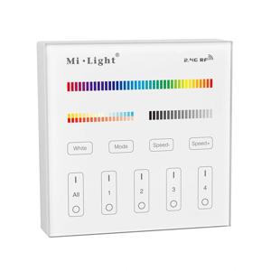 Touch panel 4-zone RGBWW afstandsbediening wandpaneel op stroom