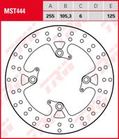 TRW Remschijf "mst444" van rotor mst444 rigid