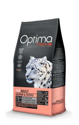 Optimanova kat adult zalm en aardappel 8kg Let Op: THT juli 2024