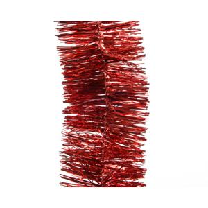 Decoris everlands kunstkerstboom Guirlande Tinsel Glans 7.5cm X 270cm Kerstrood