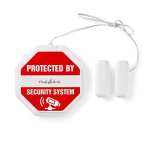 Nedis ALRMGBD20WT Dun Glasbreukmelderalarm Voor Deuren / Ramen Ingebouwde Sirene