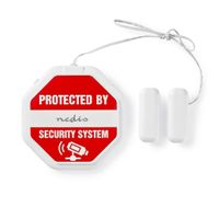 Nedis ALRMGBD20WT Dun Glasbreukmelderalarm Voor Deuren / Ramen Ingebouwde Sirene