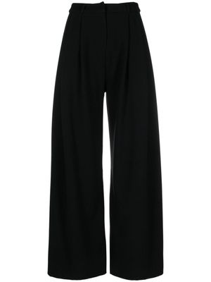 Loulou pantalon palazzo à détails plissés - Noir