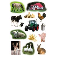 9x Boerderij dieren stickervellen met 13 stickers   -