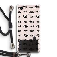 Eye pattern #2: Pixel 3 Transparant Hoesje met koord