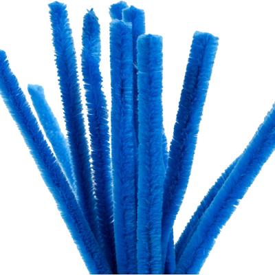 Creativ Company Chenille, l: 30 cm, dikte 15 mm, donkerblauw, 15 stuk/ 1 doos