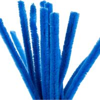 Creativ Company Chenille, l: 30 cm, dikte 15 mm, donkerblauw, 15 stuk/ 1 doos