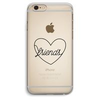 Friends heart black: iPhone 6 Plus / 6S Plus Transparant Hoesje