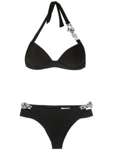 Amir Slama bikini à empiècements en corde - Noir