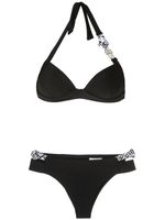 Amir Slama bikini à empiècements en corde - Noir - thumbnail