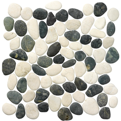 Terre d&apos;Azur Stone Pebbles White/Antracite 30x30 cm