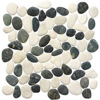 Terre d&apos;Azur Stone Pebbles White/Antracite 30x30 cm