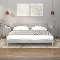 Nachtkastjes 2 st bewerkt hout grijs sonoma eikenkleurig