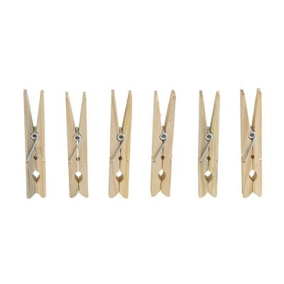 100x Wasknijpers / wasgoedknijpers jumbo van hout