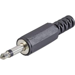 TRU COMPONENTS 1559792 Jackplug 3,5 mm Stekker, recht Aantal polen: 2 Mono Zwart 1 stuk(s)