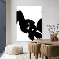 Urban Cotton Wandkleed 'Merci' 145 x 190cm in Frame - black